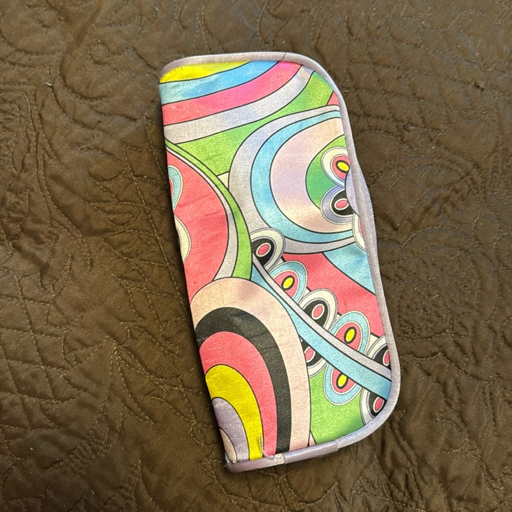 Gently used multicolor cosmetic bag